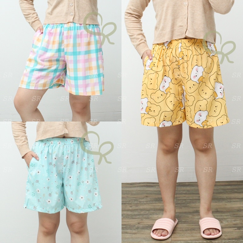 Celana Pendek Motif Lucu Katun Wanita Celana Santai Hotpants