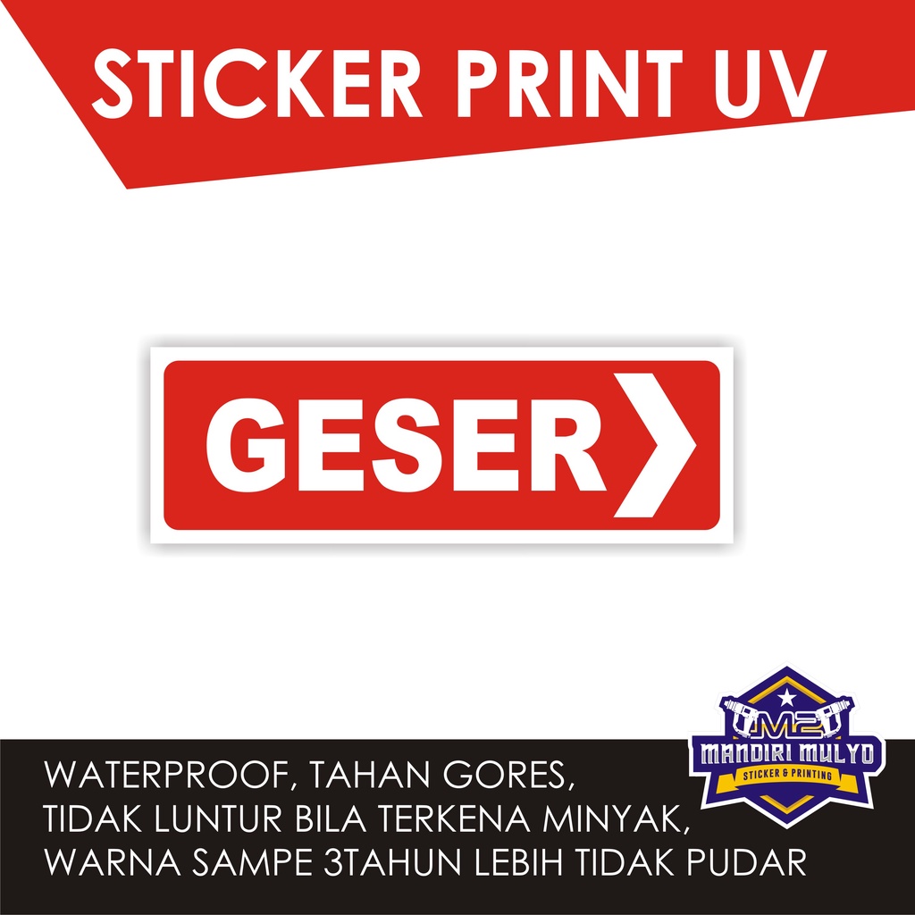 

STICKER SIGN GESER KANAN