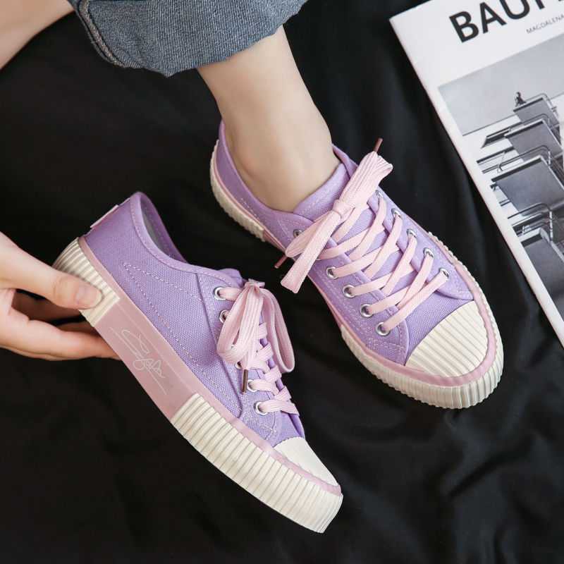 AVANCEID 1890 Sepatu Sneakers Wanita Canvas Kerja Sekolah Hitam Import