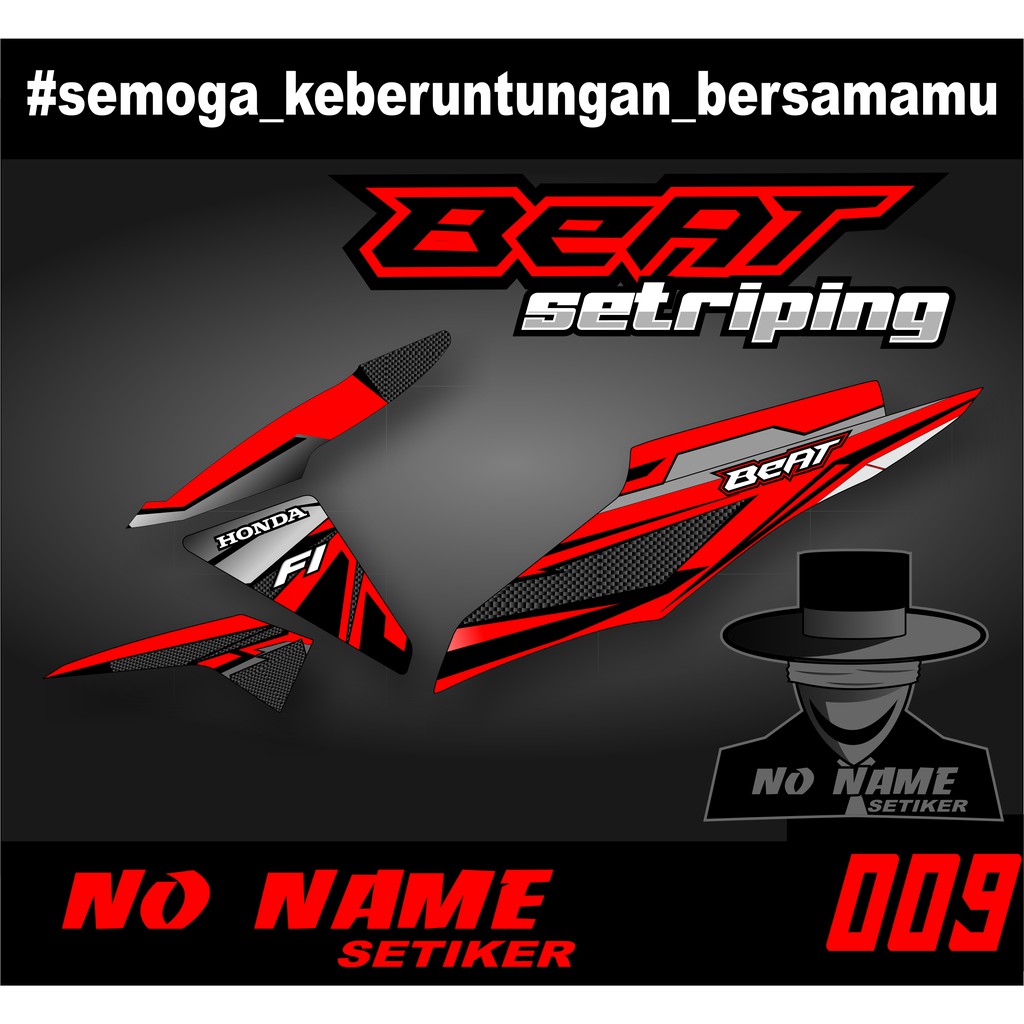 striping setiker stiker sticker beat fi (b9) 2013-2015 variasi - stiker motor honda setriping beat