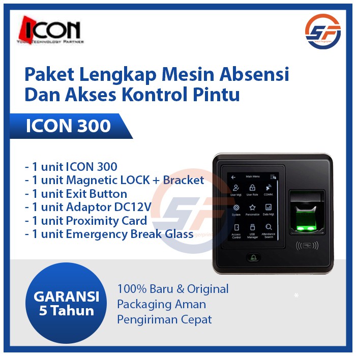 Paket Akses Kontrol dan Mesin Absen ICON 300