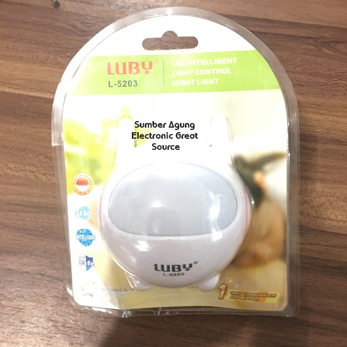 Lampu Tidur Sensor Luby L5203 Robot 5203 Cahaya Putih Inteligent Safe