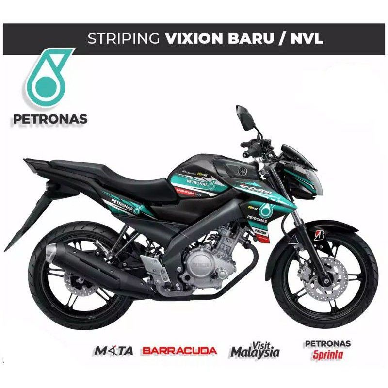 Striping Decal Vixion New Nvl 2014 Stiker Variasi Motif Petronas