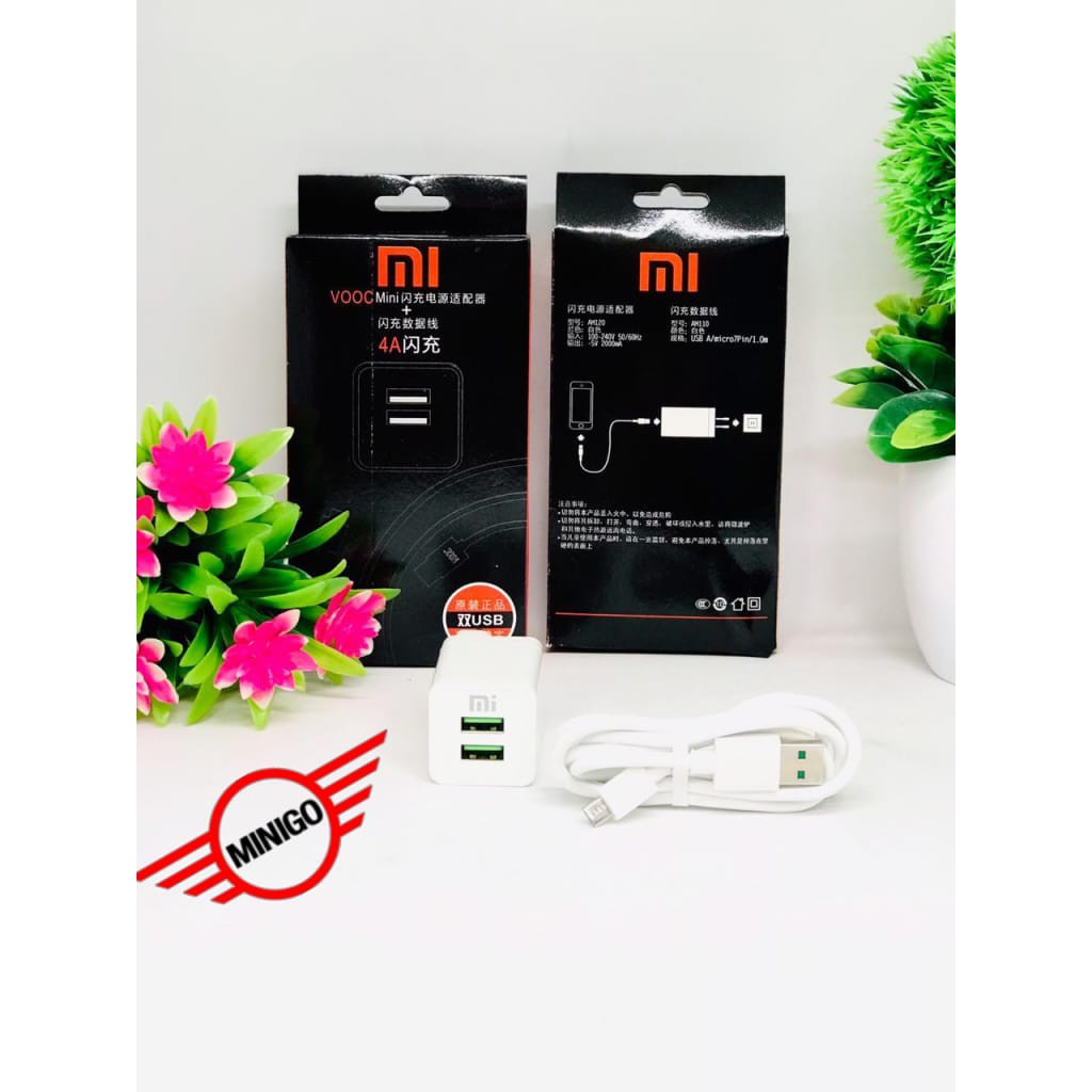 CHARGER CASAN XIAOMI VOOC MINI 2 USB 4A sedia banyak tipe bisa dipilih divarian produk