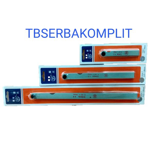 Feeler Gauge 17 pcs Long Blades 200mm x 13mm 0.02mm-1.00mm 17 Blade Fuller Gage Panjang 20cm