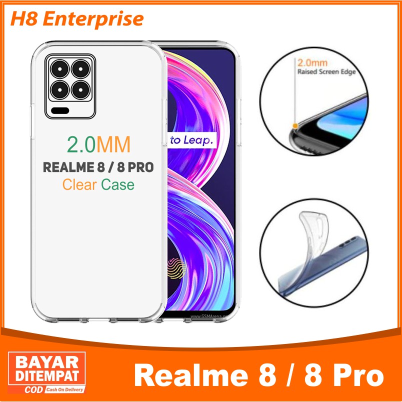 Case Realme 8 / Realme 8 Pro Clear Case Tebal 2MM Transparant TPU Premium Softcase