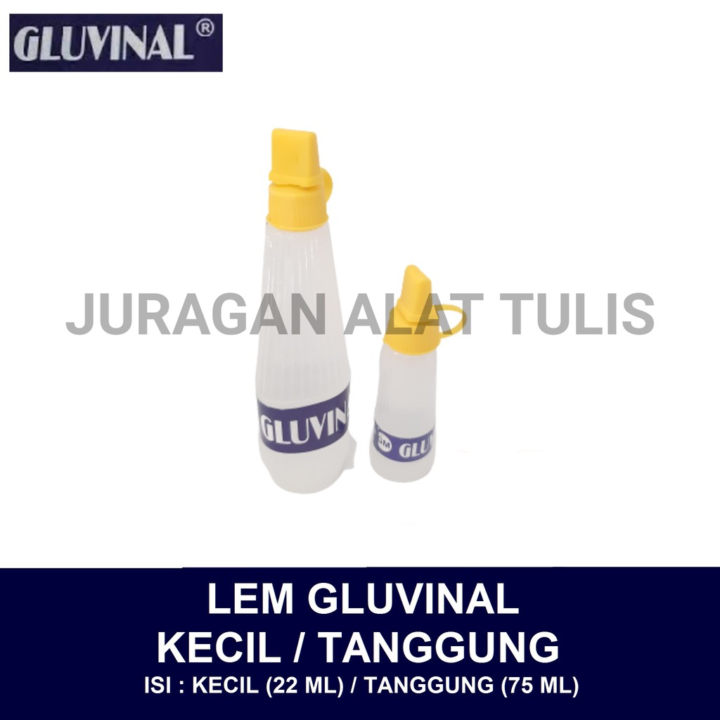 

LEM GLUVINAL KECIL 22 ML / TANGUNG 75 ML / LEM KERTAS / LEM SERBAGUNA