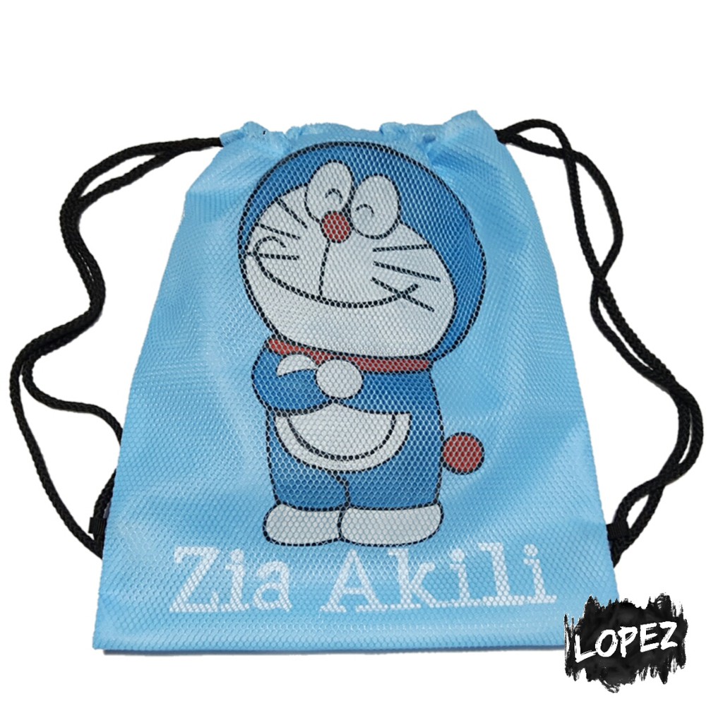 

Tas Jaring Doraemon / Goodiebag Doraemon Custom Gambar + Nama