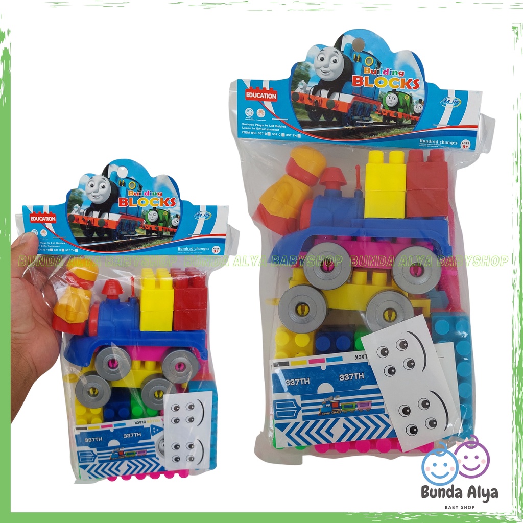 Mainan Blocks Kereta Keretaan Anak - Mainan Block Lego Roda Kereta - Mainan Anak Building Blocks