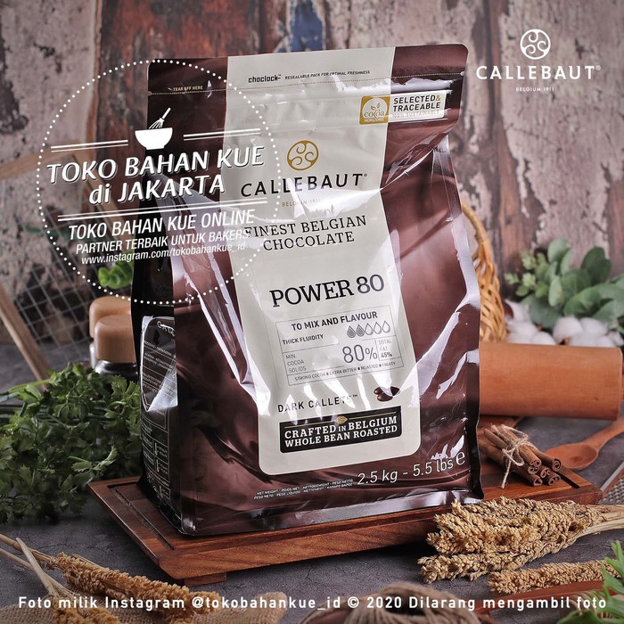 

Fchgtyani Callebaut Chocolate Power 80% 2,5Kg Dark Couverture Coin Cokelat Pahit