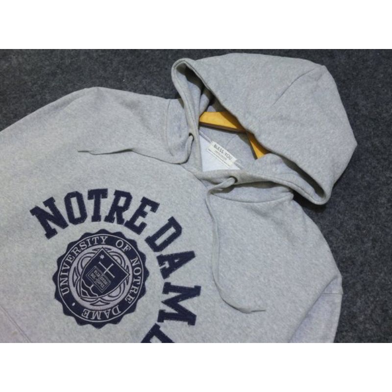 Jaket Hoodie Notre Dame Grey