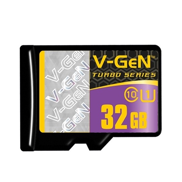 Memory Card Micro SD V-GEN 32 GB Class 10 Speed 100 MBPS Turbo Series