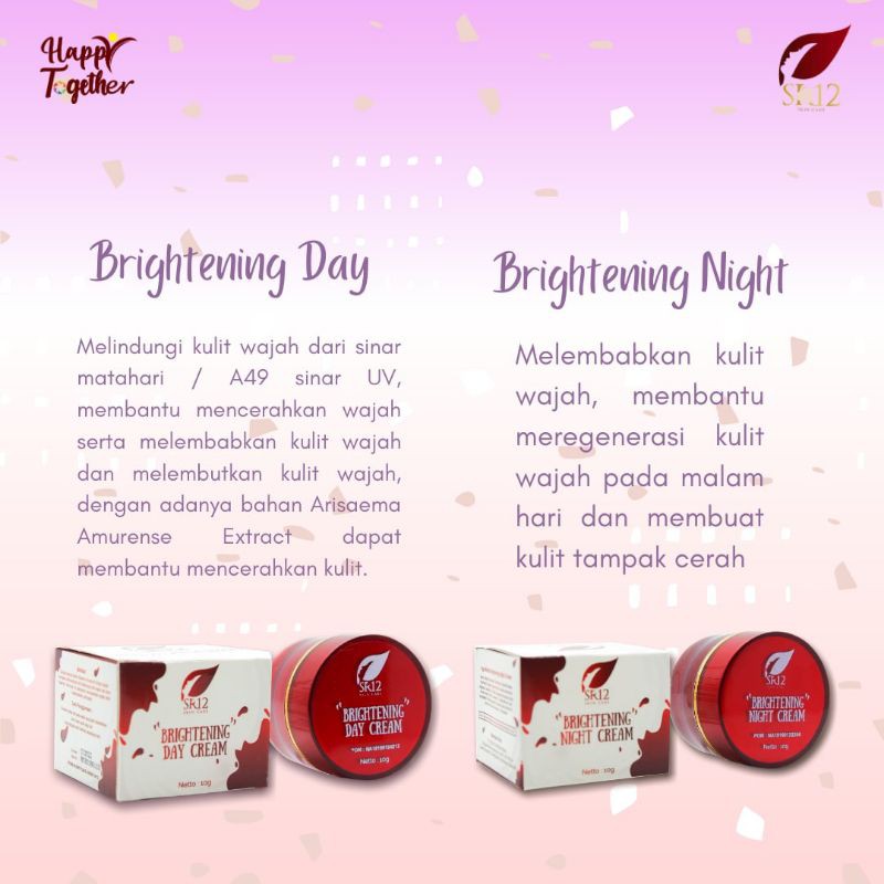 Cream Brightening Sr12 / Cream Siang Malam Mencerahkan