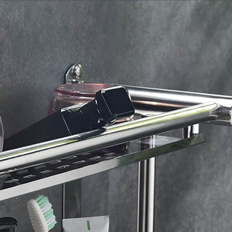 KH Rak Penyimpanan Peralatan Mandi Premium Bahan Stainless Steel Tebal Aksesoris Dekorasi Kamar Mandi