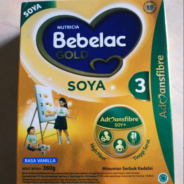Bebelac gold soya 3 vanila 360gr / bebelac soya 3 360gr vanila