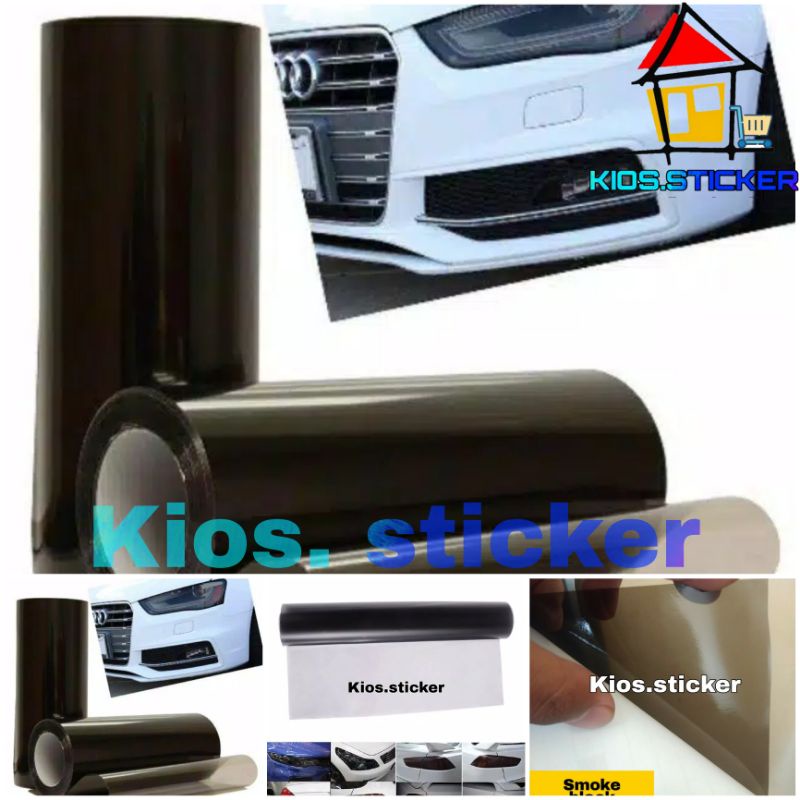 STIKER SKOTLET LAMPU MOTOR MOBIL HITAM DOFF / SKOTLET MOTOR HITAM DOFF