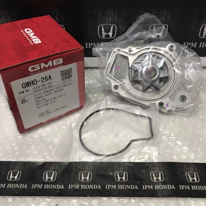 19200 P01 / PM3 Waterpump WATER pump Pompa Air Mesin Honda Civic Grand LX Nova Nouva 1988 1989 1990 1991 Genio Estillo 1992 1993 1994 1995 GMB GWH0-26 NPW GNS Original Honda