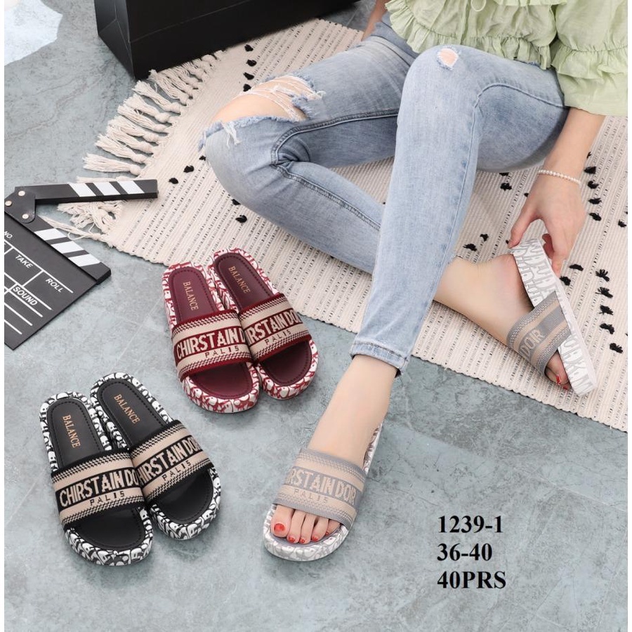 Sandal jelly wanita / sandal wedges perempuan balance 1239-1