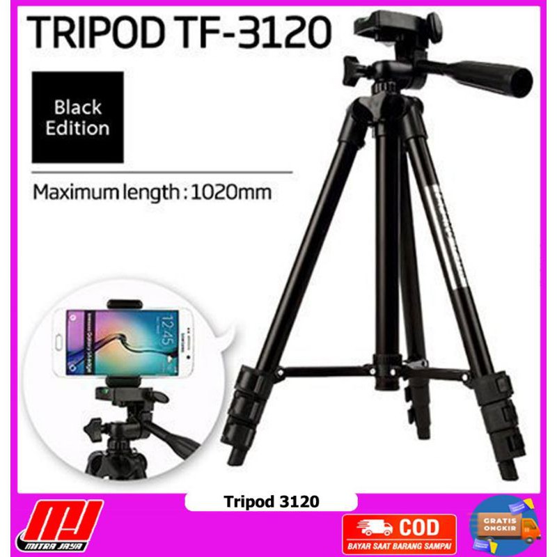 TRIPOD Camera SLR Smartphone Tripod 1 Meter DOGS WT-3120A Black