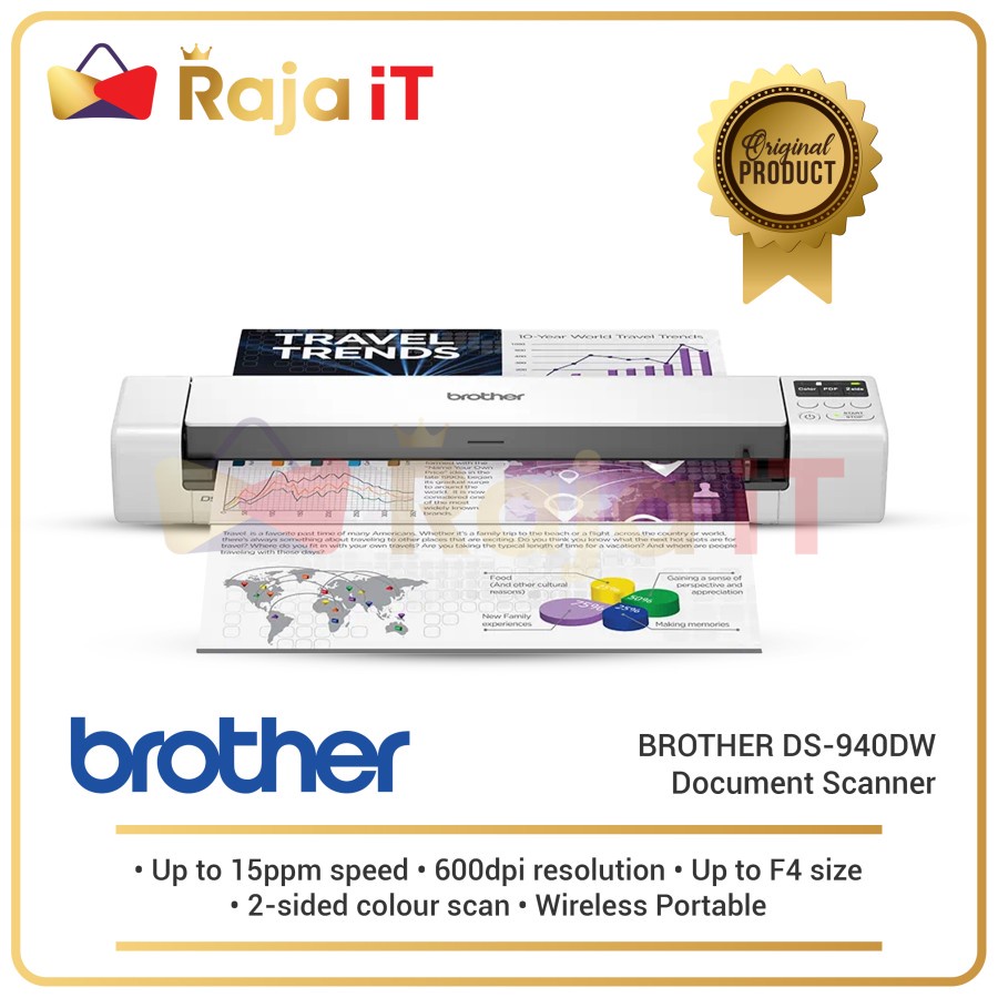 BROTHER Scanner DS940DW Portabel Mobile Scanner DS 940DW DS940 DW 940