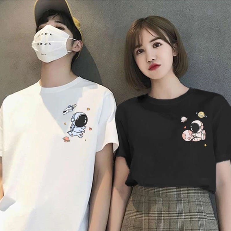 BEFAST - ZEC OOTD Wanita Kaos Oversize YUKO / Kaos Oversize Planet Astro (LD 106, P 65) / Kaos Jumbo Wanita Bergambar / Kaos Couple / Baju Keluaran Terbaru / Kaos Santai Lengan Pendek