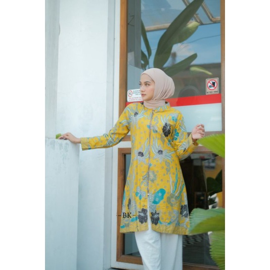 Baju Batik Wanita Modern M L XL XXL Atasan Batik Kerja Wanita Tunik Batik Wanita Kantor Batik Modern Seragam Batik