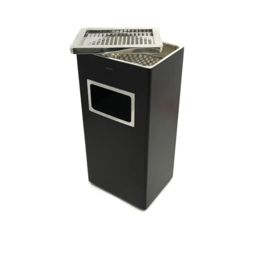 KRISBOW Tempat Sampah Stainless Kotak Dengan Asbak WasteBin 30x24x62Cm