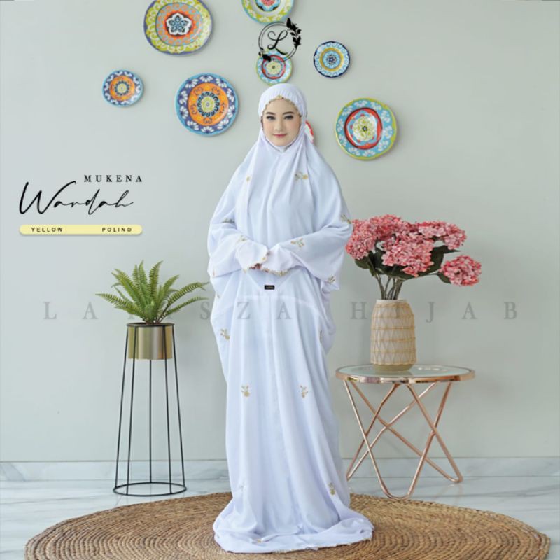 MUKENA LAJURAN PUTIH /WARDAH ORIGINAL BY LATISZA