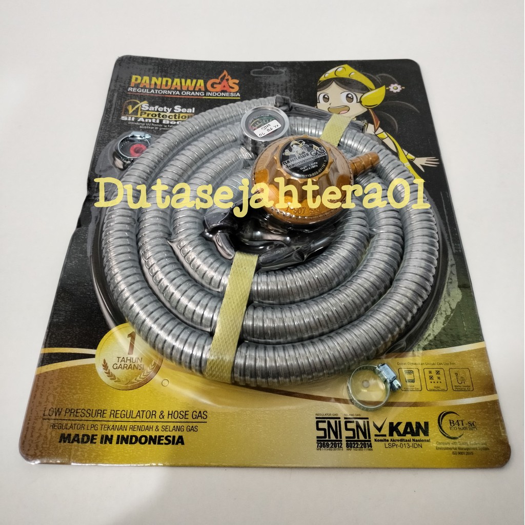 SELANG KOMPOR DAN REGULATOR GAS PANDAWA DS