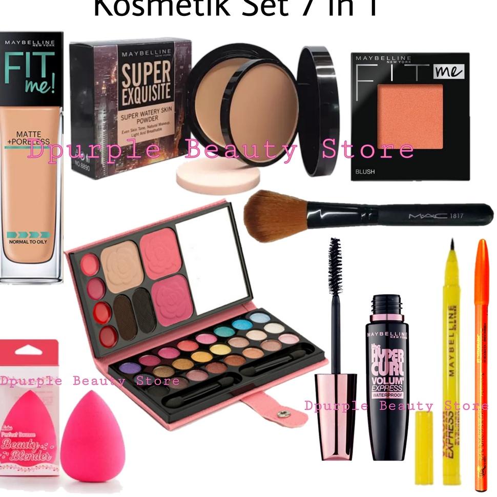 ➢5a Ready Stock⁎ Paket Kosmetik Maybelline Super Hemat Lengkap - Paket Make Up Maybelline Komplit - 