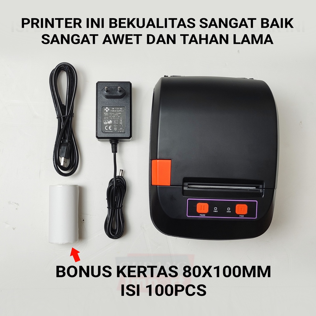 PRINTER THERMAL 80MM CETAK RESI PENGIRIMAN BARCODE DLL 80 MM