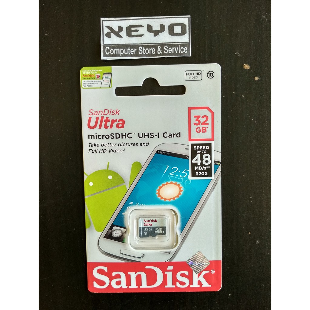 Sandisk Ultra micro SD / Micro SD Class 10 48MB/s - 32GB