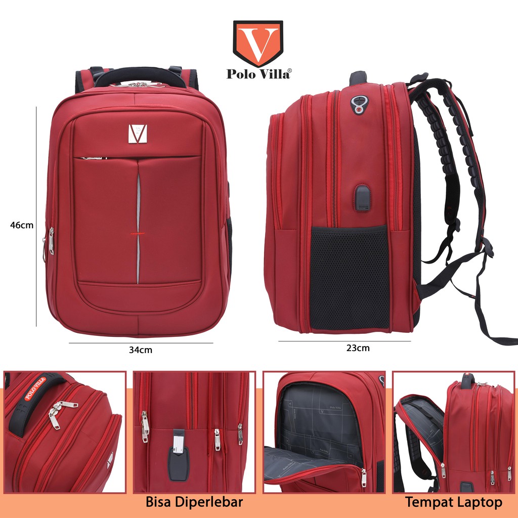 (Toko OB) Tas Murah Fashion Polo Villa Ascension Deluxe 18008A - 35 Liter - 4 Warna Tas Fashion Import