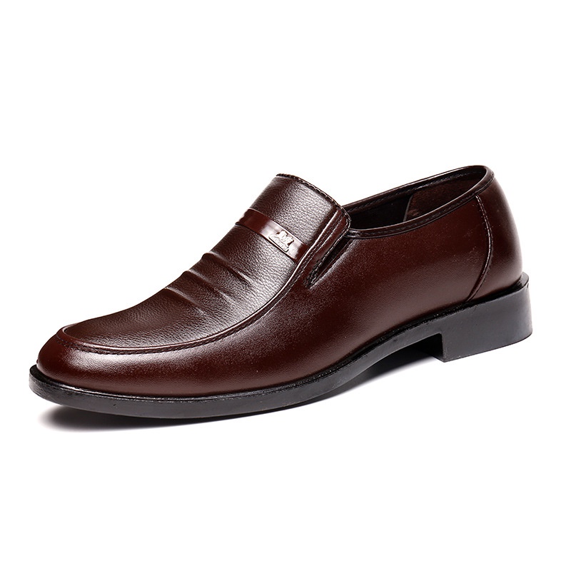 2020  Pria Bisnis Formal Kasual Sepatu Kulit Sepatu Kerja Sepatu Youth Kantor Men Slip-On Kasual Kul