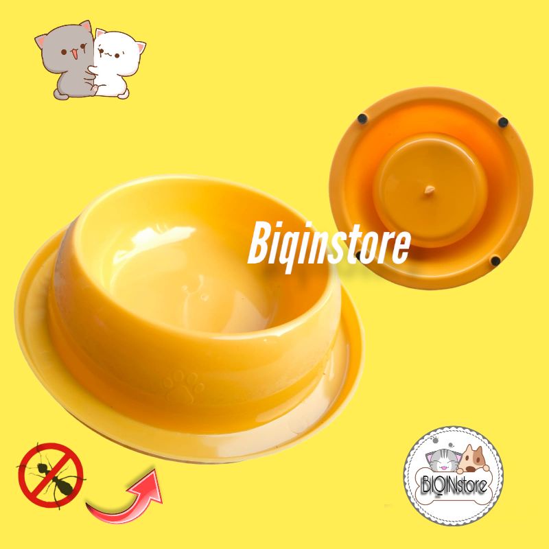 tempat makan motif Paw timbul kucing anjing anti semut pet bowl