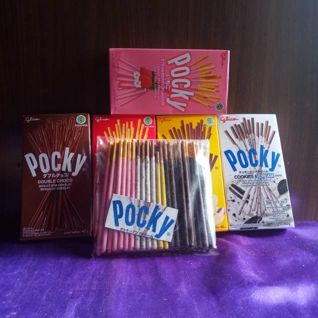 

BISA COD POCKY 150g Coklat Strawberry Cookies Matcha Banana Snack Kemasan Kiloan Cemilan Manis Glico