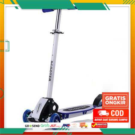 Scooter Otoped Skuter Otopet Mainan Anak 4 Roda - QZ-001 - Blue
