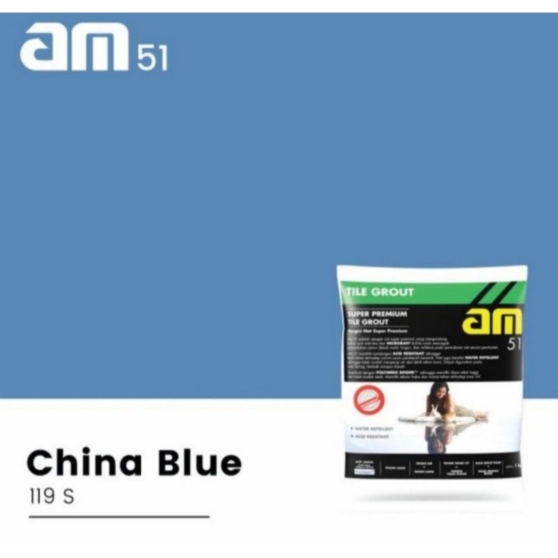 AM51 Super Premium Nat pengisi celah keramik dan granit 1kg (china blue)