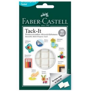 FABER CASTELL TACK IT - 9 PC 6 GR / 90 PCS 50 R  ADHESIVE GLUE LEM SERBAGUNA WHITE