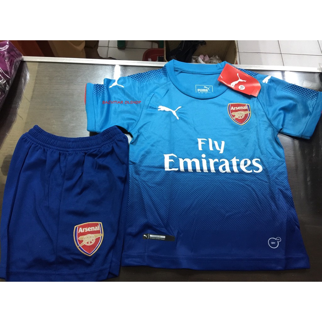 PREMIUM JERSEY BAJU BOLA ARSENAL AWAY KIDS ANAK 2017 2018 GRADE ORI TERLARIS