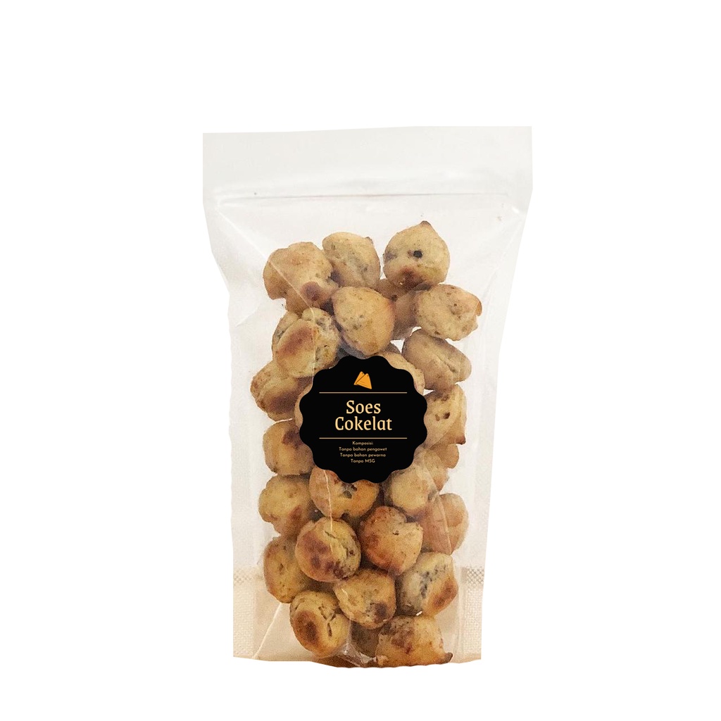[DELISH SNACKS] Soes Cokelat / Snack Cemilan Camilan Sus Kering Mini Jajanan Manis Rasa Coklat