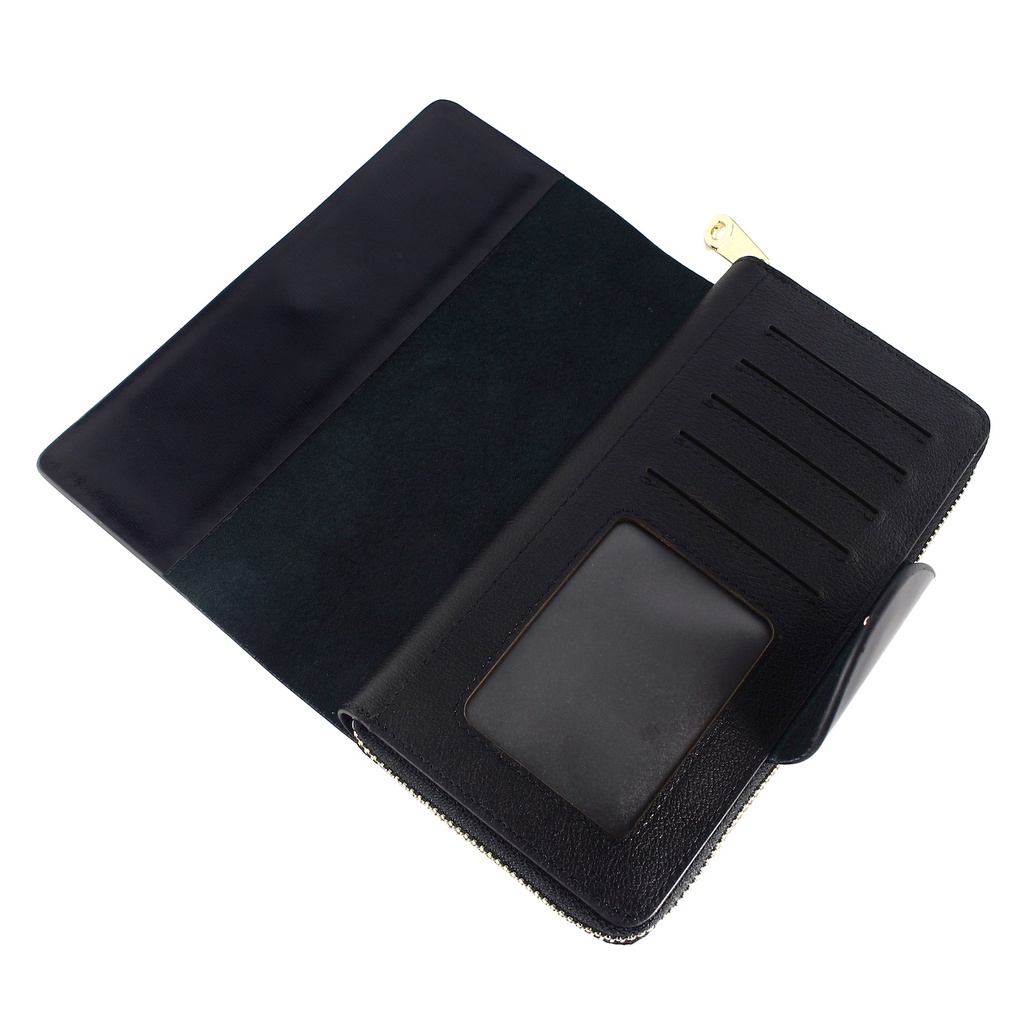 TOKOKOE - Dompet Panjang Wanita bahan Kulit - MB 807 Black