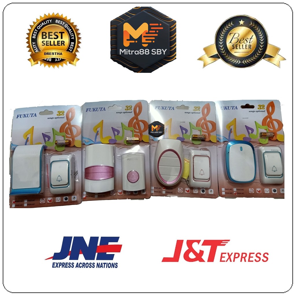 Mitra88sby Bel Pintu Bel Rumah  Door Bell Wireless FUKUTA