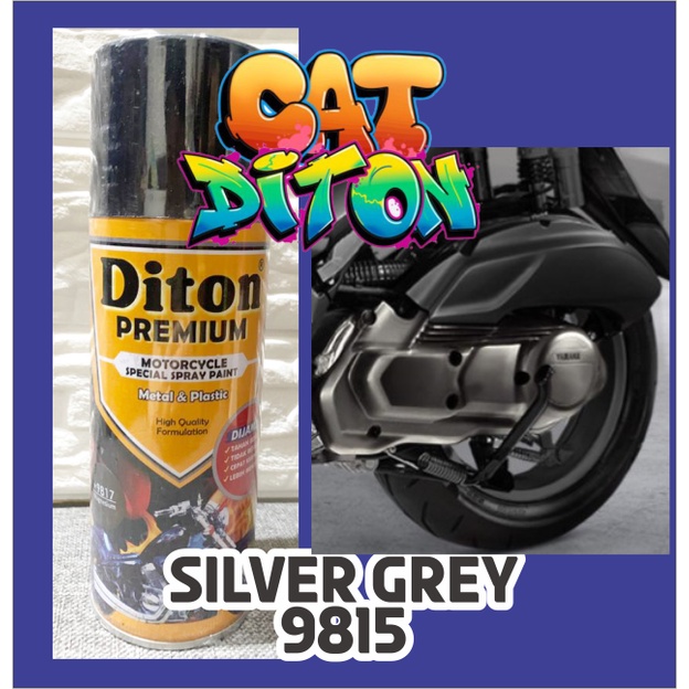 DITON PREMIUM Cat Semprot Pewarna Bagian Mesin - Silver Grey 9815 warna perak abu