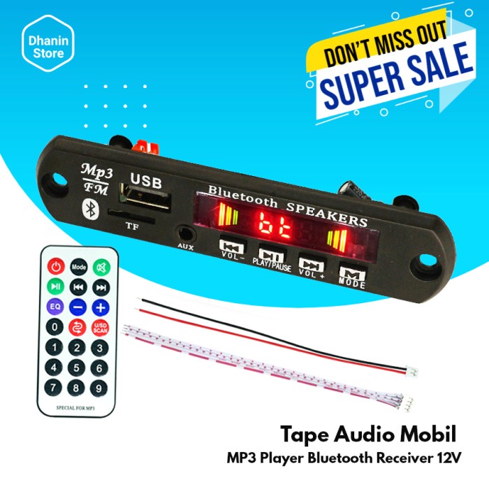 Modul Kit Mp3 Player Mini Sd Card Usb Power Amplifier Ampli Bluetooth Audio Mobil Stereo Mini Rakita