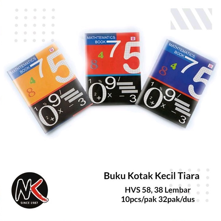 

Buku Tulis Kotak Kecil 0,5cm Matematika TIARA/SIDU Isi 38 Lembar