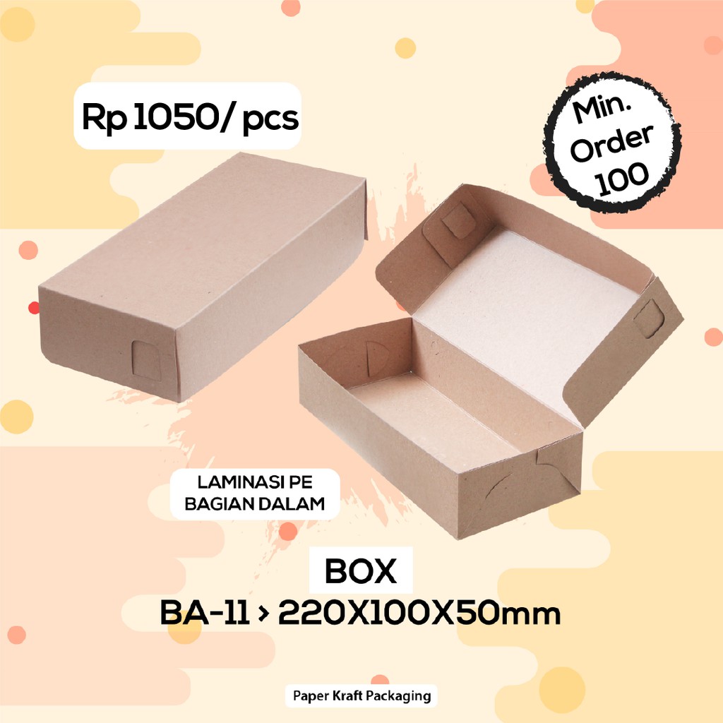 22x10x5cm Termurah Box Brownies Dus Brownies Dus Pisang Molen Box Pisang Molen kotak makanan
