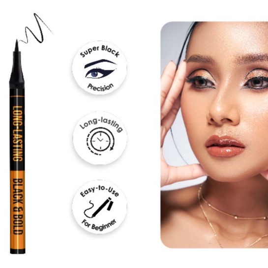 SALSA Master Eyeliner | 2in1 Hyperlash Waterproof Mascara + Eye Liner - Liquid