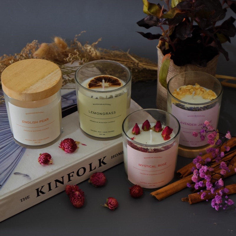 Natural scented Candle 150 Gr. Lilin Aromaterapi Souvenir Hampers