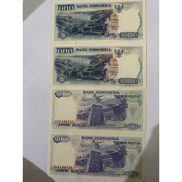 uang kuno 1000 rupiah tahun 1992